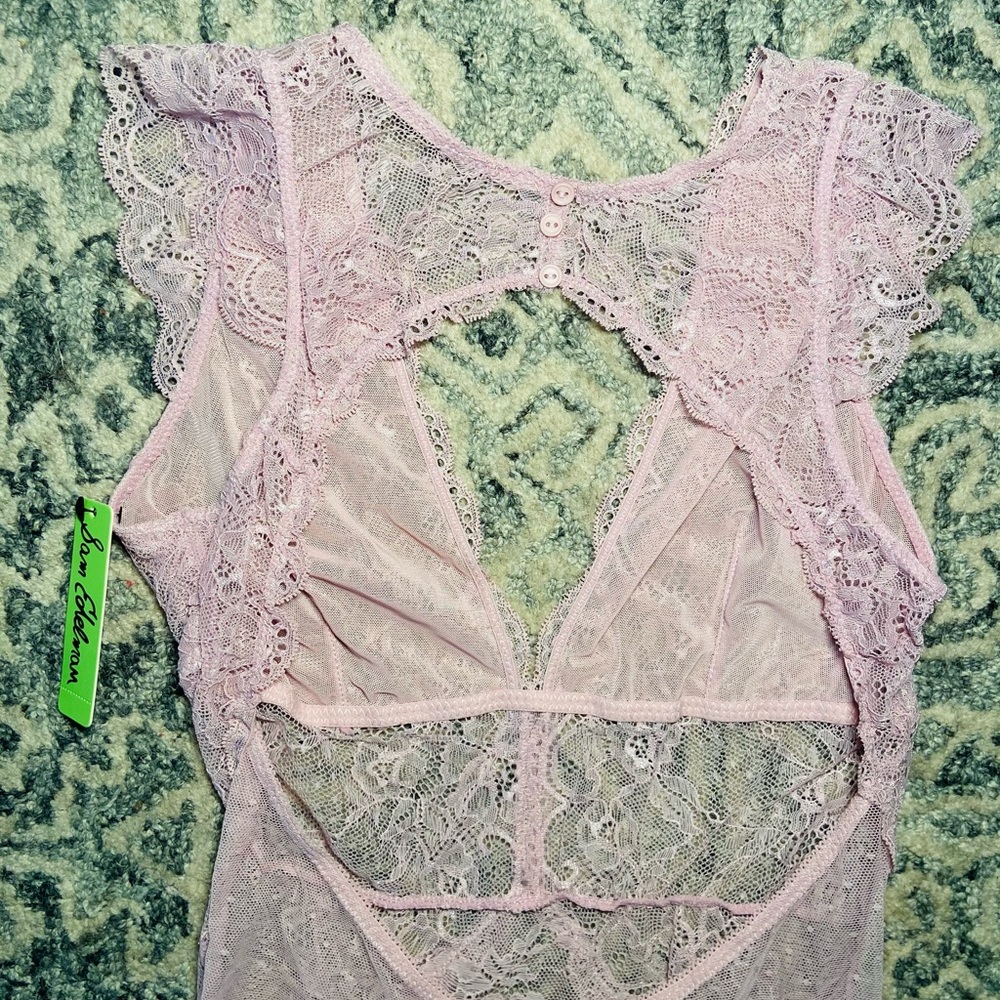 Sam Edelman Lace Dawn Pink Bodysuit - Picture 8 of 11